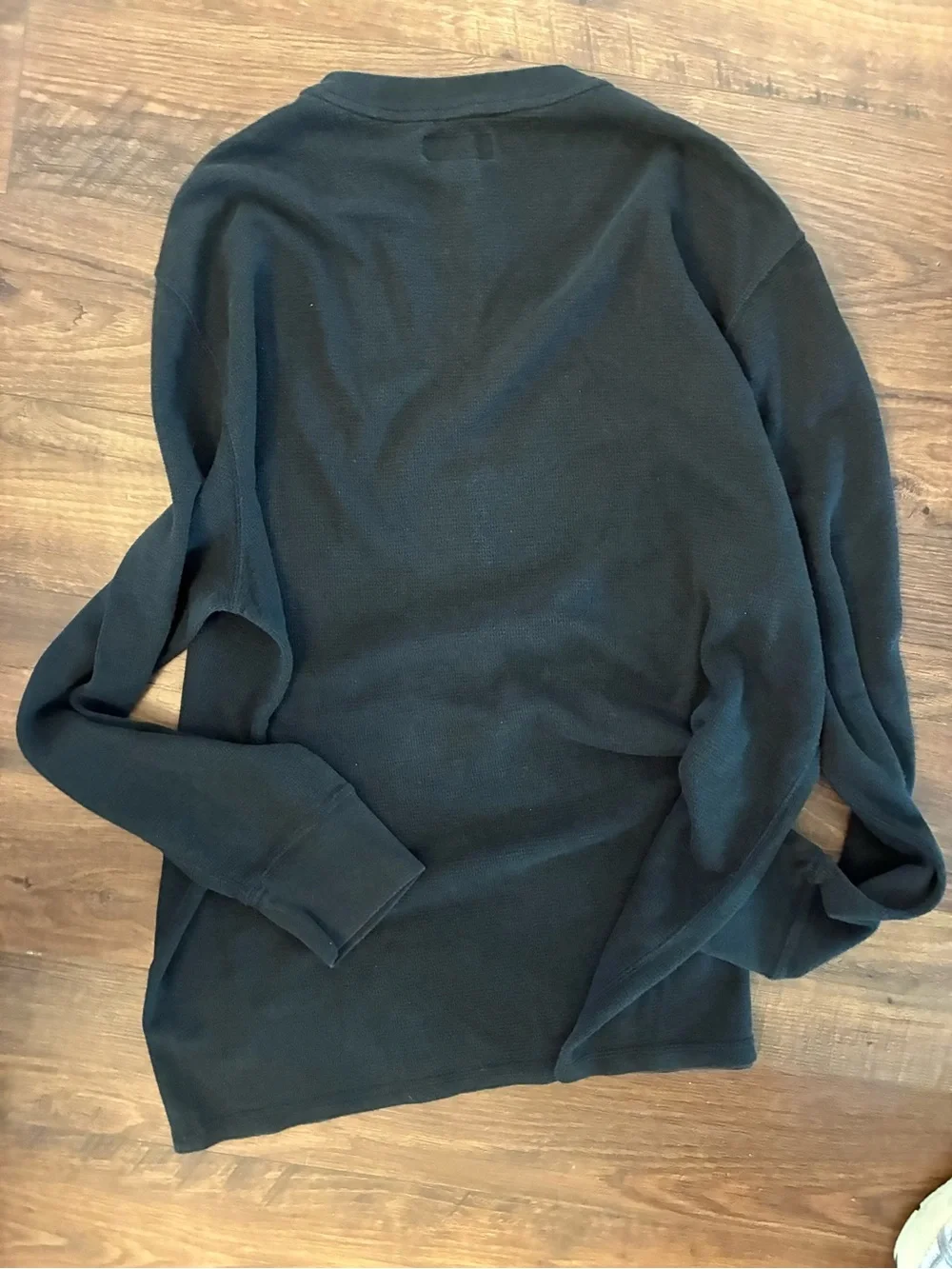 Polo by Ralph Lauren Black Long-Sleeve Crewneck Sleepwear Shirt with Red Pony